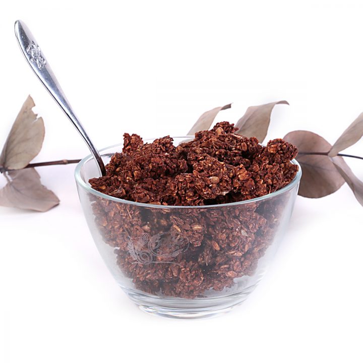 granola: musli kakaové z ovsených vločiek